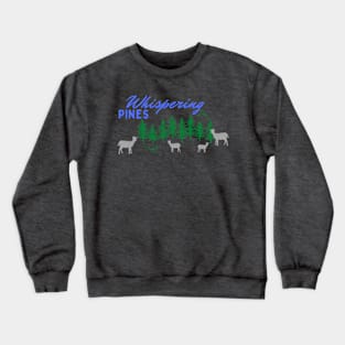 Whispering Pines Working Ranch with Goats Blue gray Crewneck Sweatshirt